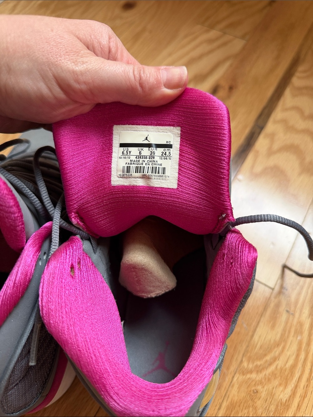 Nike Air Jordan 13 Retro GS "Cool Grey Fusion Pink" - 6.5 Y / 8.5 W - Picture 7 of 7